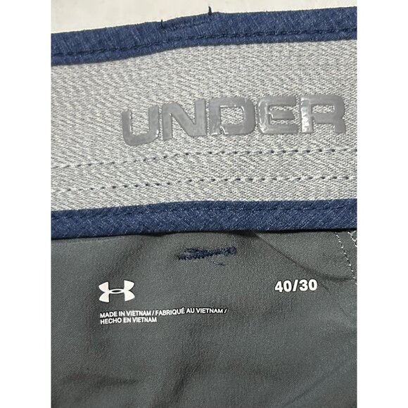Under Armour Pants Mens 40x30 (38x30) Navy Blue Golf Performance Stretch 1347389 - Picture 4 of 14